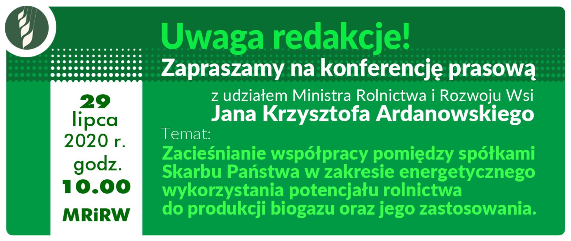 Konferencja podpisanie biogazownie