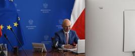 Minister Michał Kurtyka podczas nieformalnej Rady UE ds. energii