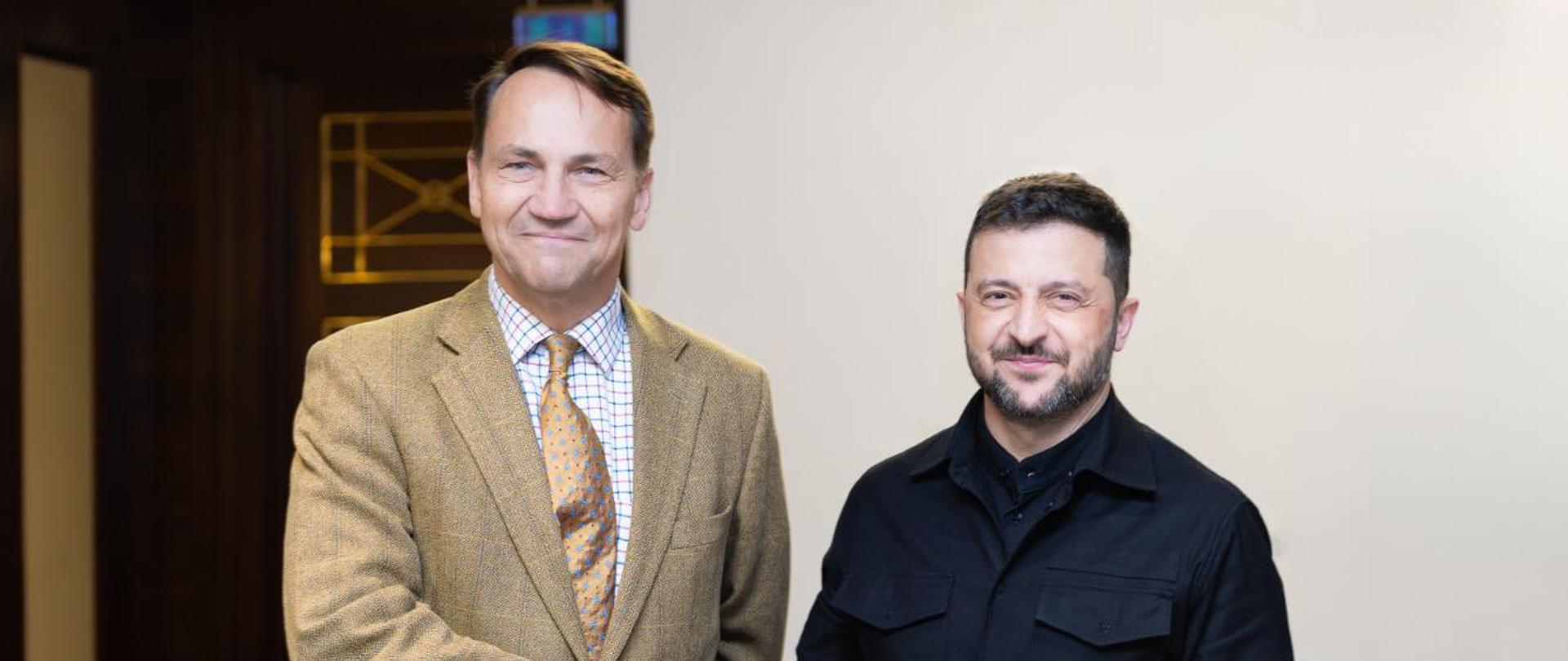 Віцепремєр Радослав Сікорський та Президент Володимир Зеленський.