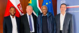 Ambassador Andrzej Kanthak talks with Dr. Mathews Phosa