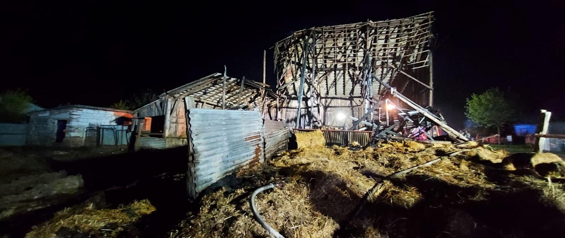 Pożar stodoły w miejscowości Konary