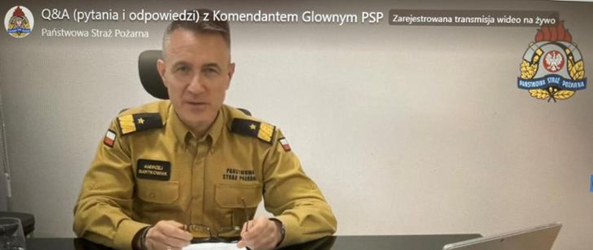 Q&A pytania i odpowiedzi z Komendantem Głównym PSP