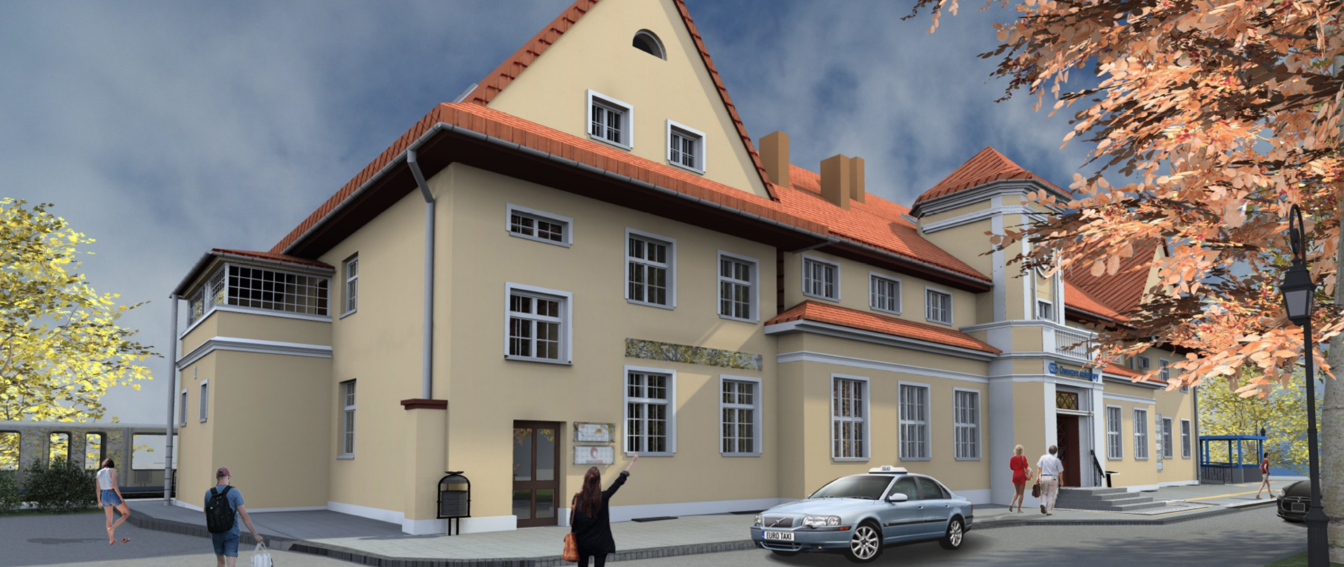 Dworzec w Prabutach - wizualizacja zewnętrzna