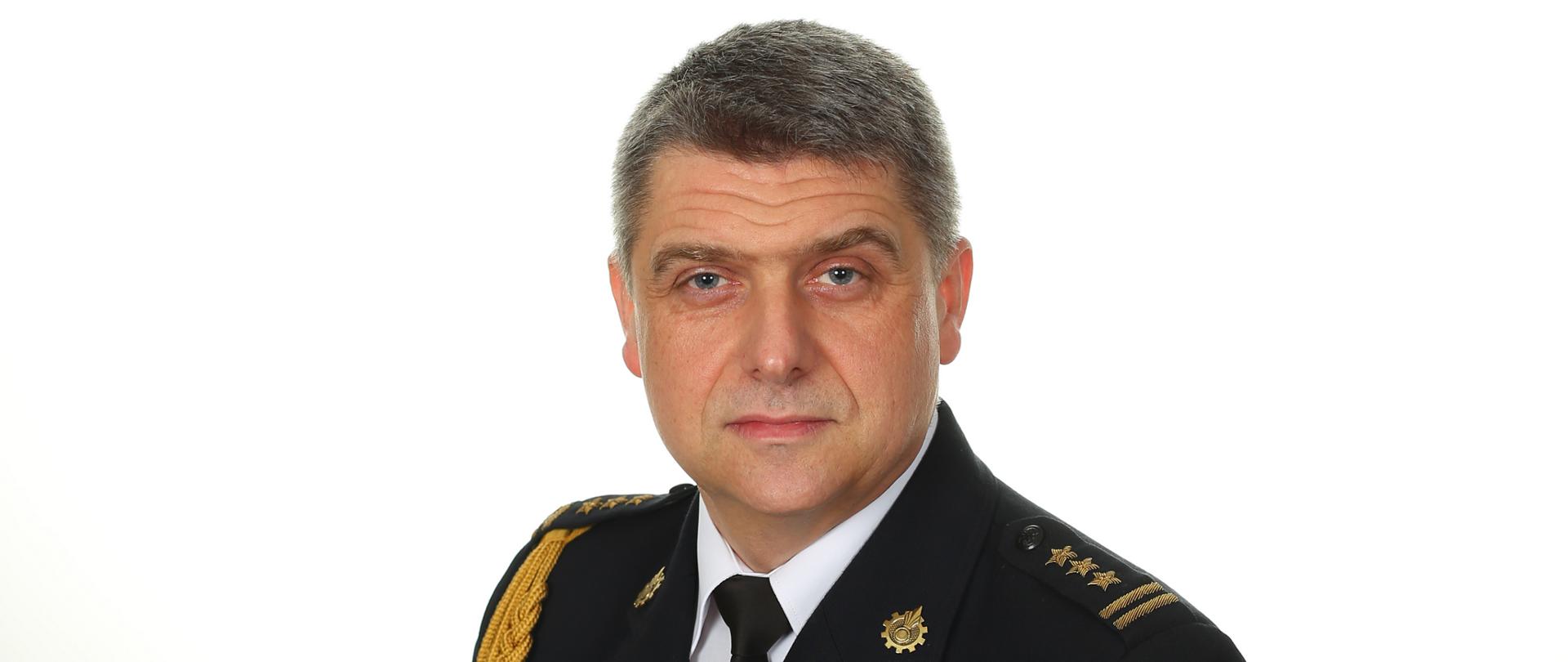 Zdjęcie portretowe st.bryg. Andrzej Ledzion Zastępca Komendanta Powiatowego PSP