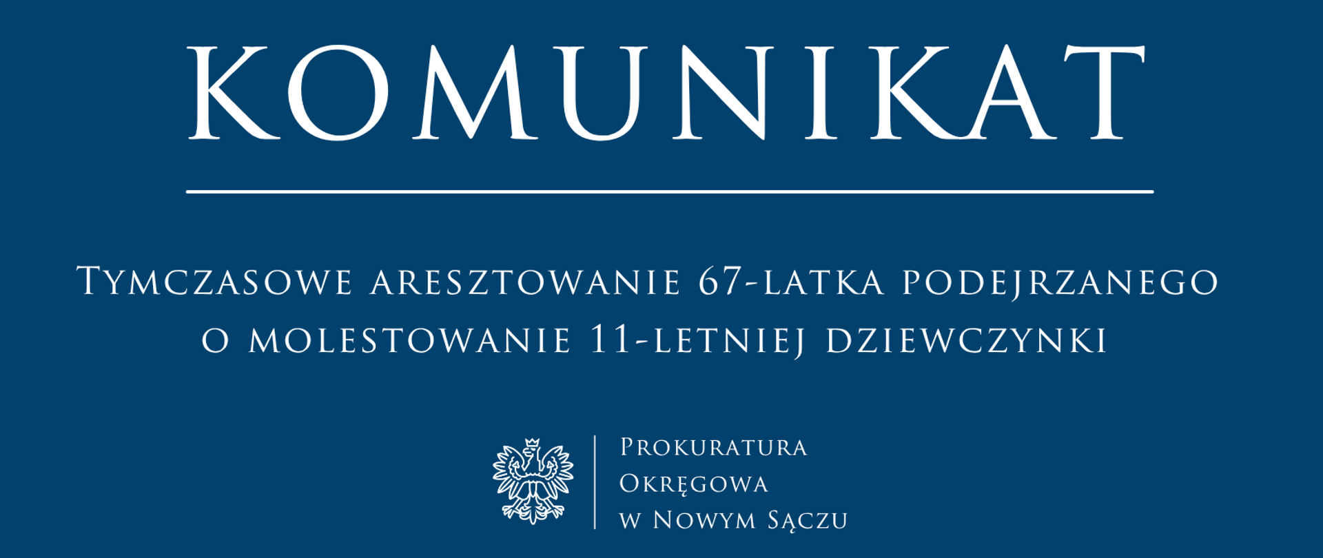 Tymczasowe aresztowanie 67-latka podejrzanego o molestowanie 11-letniej dziewczynki