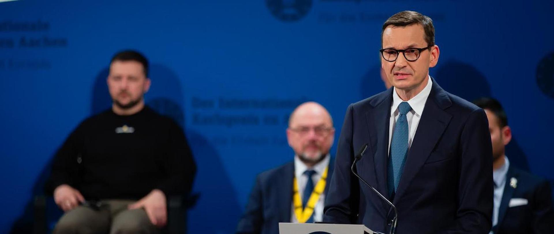 Premierminister Morawiecki bei der Karlspreisverleihung in Aachen