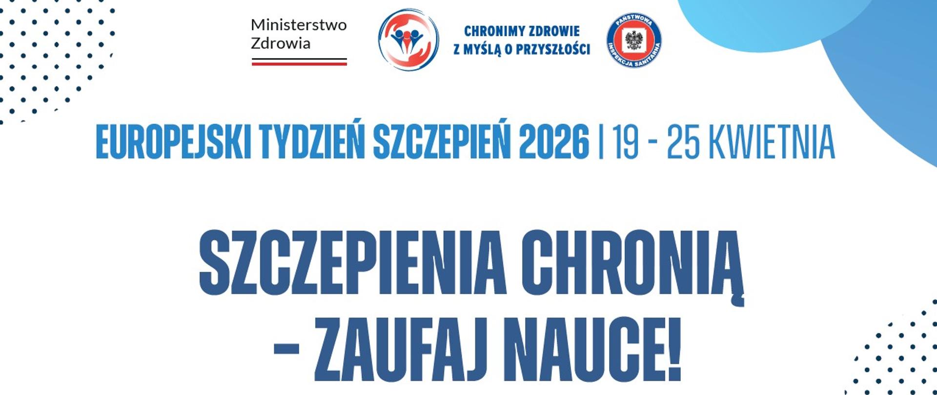 Plakat akcji Szczepienia Chronią 