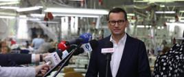 Prime Minister Mateusz Morawiecki during his visit to the company in Bialcon