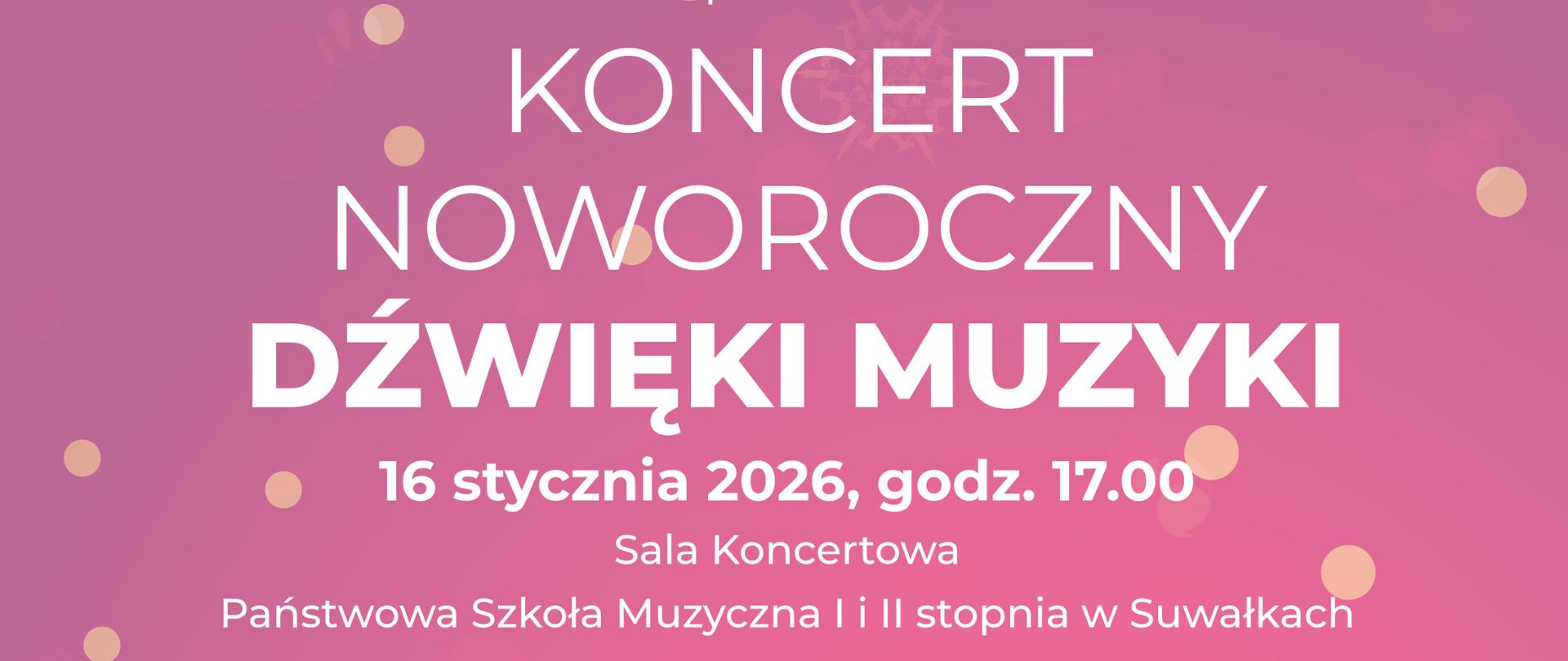 Plakat koncertu noworocznego