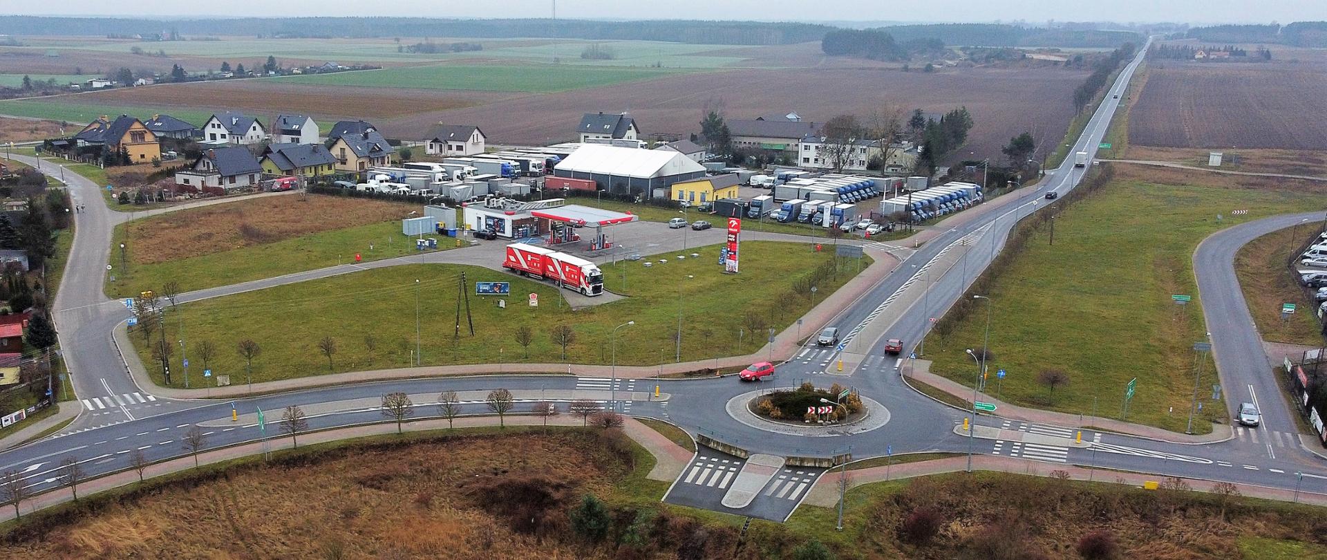 DK25. Rondo w Kamieniu Krajeńskim. Tu wjedziemy na obwodnicę miasta
