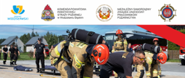 Plakat reklamujący zawody o tytuł Najtwardszych Strażaków Powiatu Wodzisławskiego
