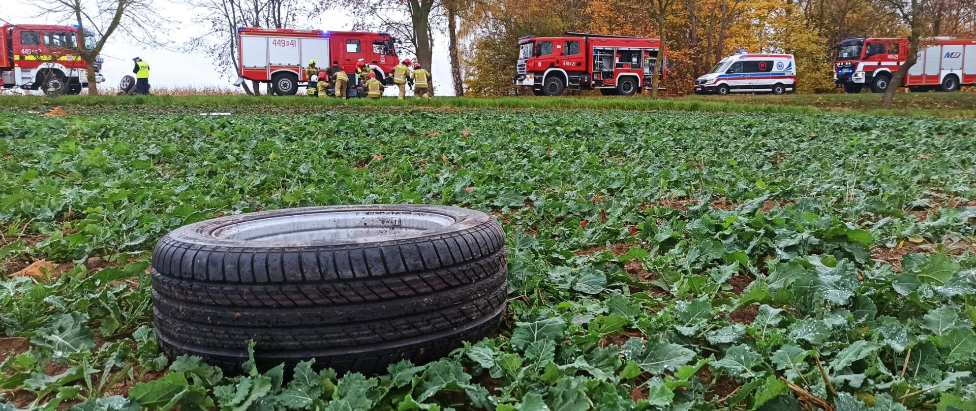 Działania służb Podczas wypadku w miejscowości Ruda