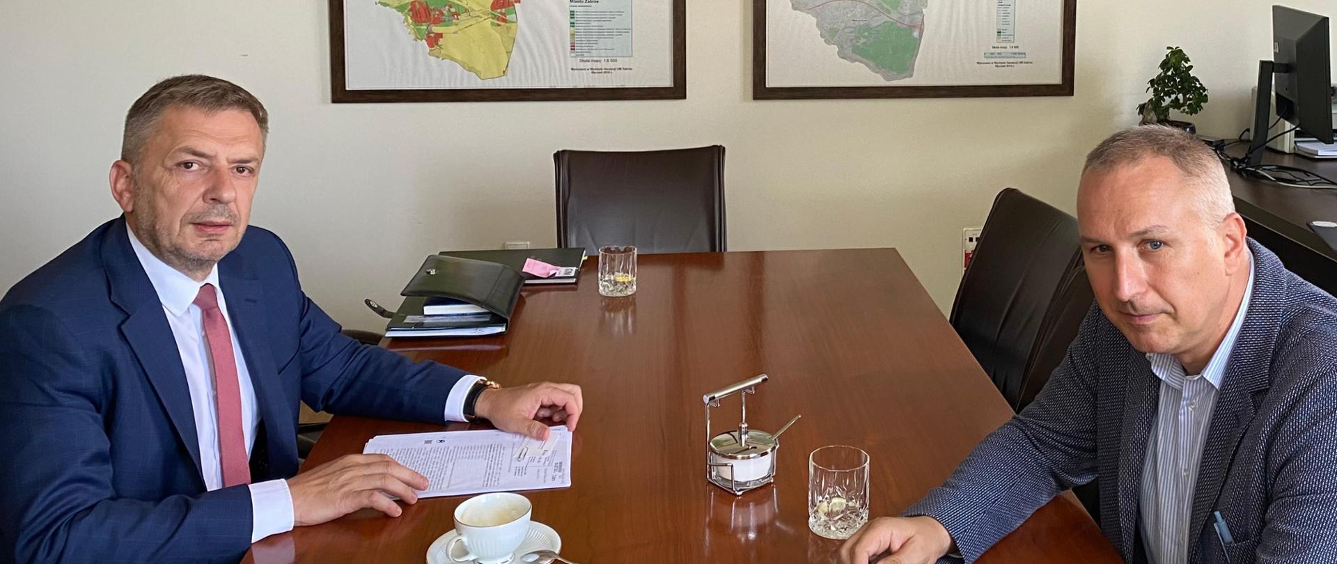 Spotkanie Zastępcy Prezesa KZN, Arkadiusza Borka z Zastępcą Prezydenta Miasta Zabrze, dr Przemysławem Juroszkiem.