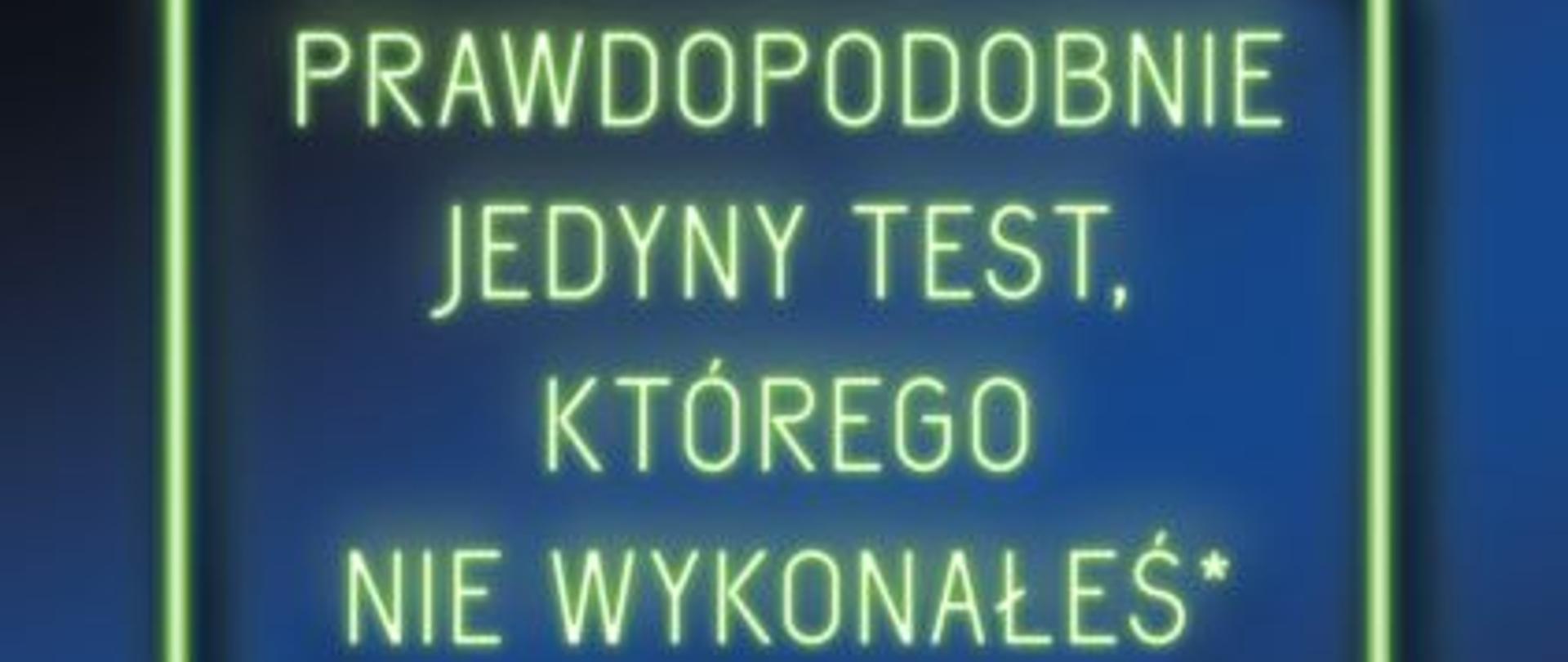 
Plakat informacyjny: Europejski Tydzień Testowania w kierunku HIV i kampania „Jedyny taki test”