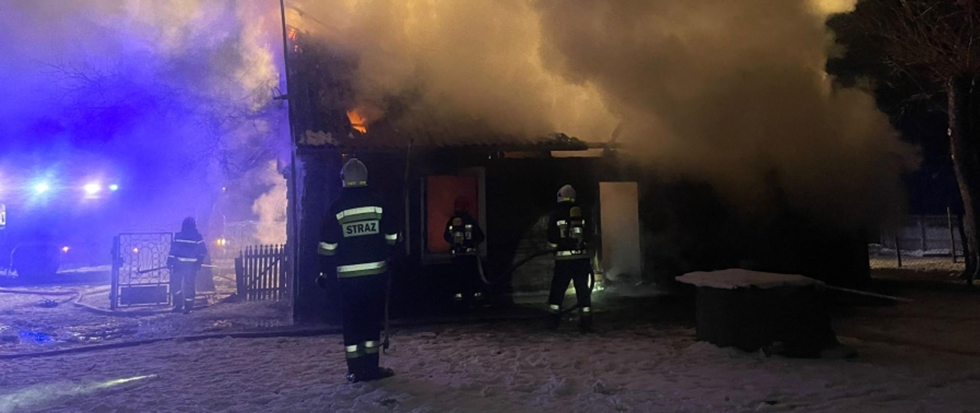 Pożar budynku mieszkalnego w Kamionie Podgórnym