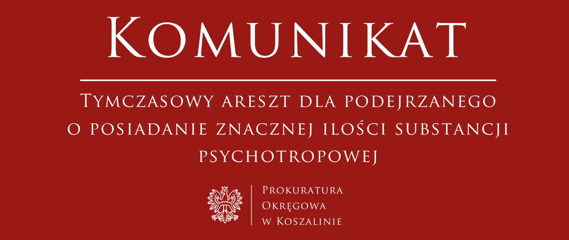 Tymczasowy areszt dla podejrzanego o posiadanie znacznej ilości substancji psychotropowej