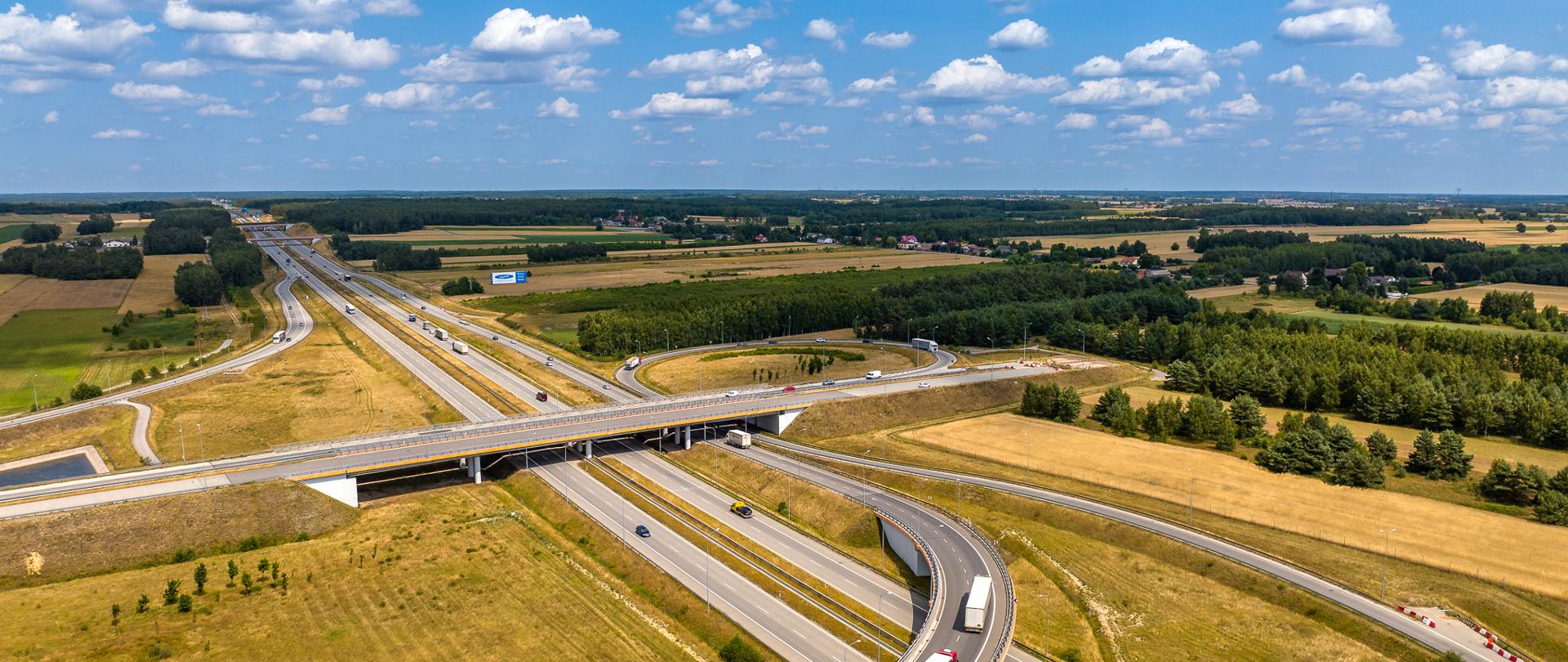 S8 Róża - Łódź Południe, węzeł Łódź Południe na skrzyżowaniu z A1