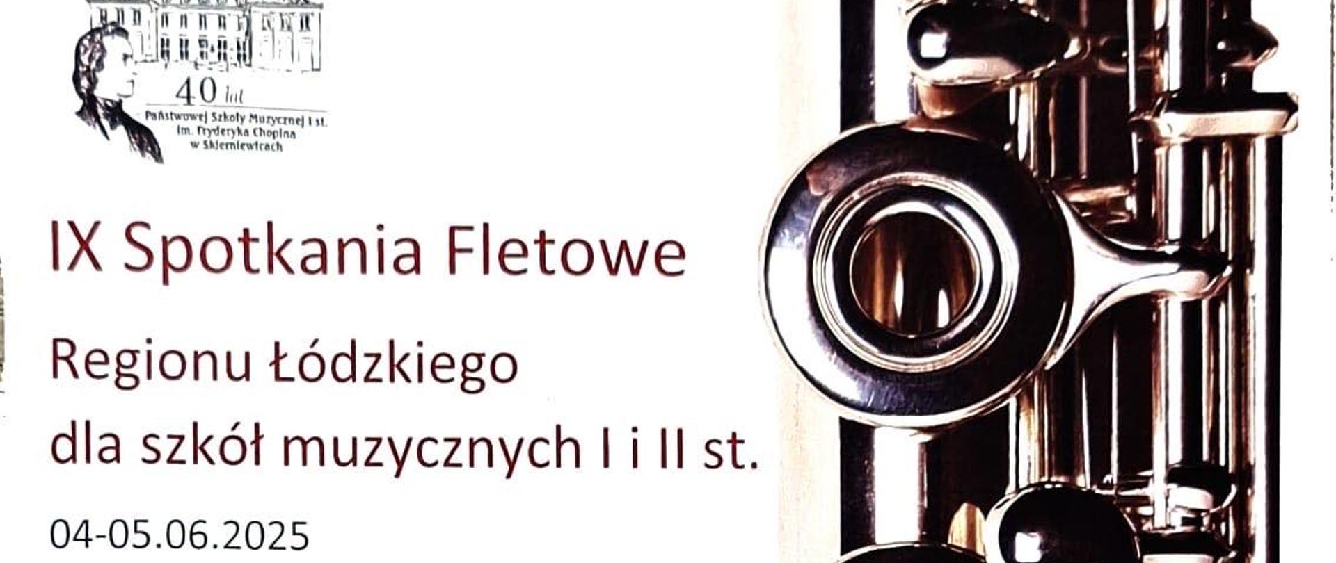 Na zdjęciu widoczny jest dyplom przyznany w konkursie IX Spotkania Fletowe Regionu Łódzkiego dla szkół muzycznych I i II stopnia, które odbyły się 4-5 czerwca 2025r. Dyplom informuje, że uczennica Maja Hartman otrzymała III miejsce w konkursie. 