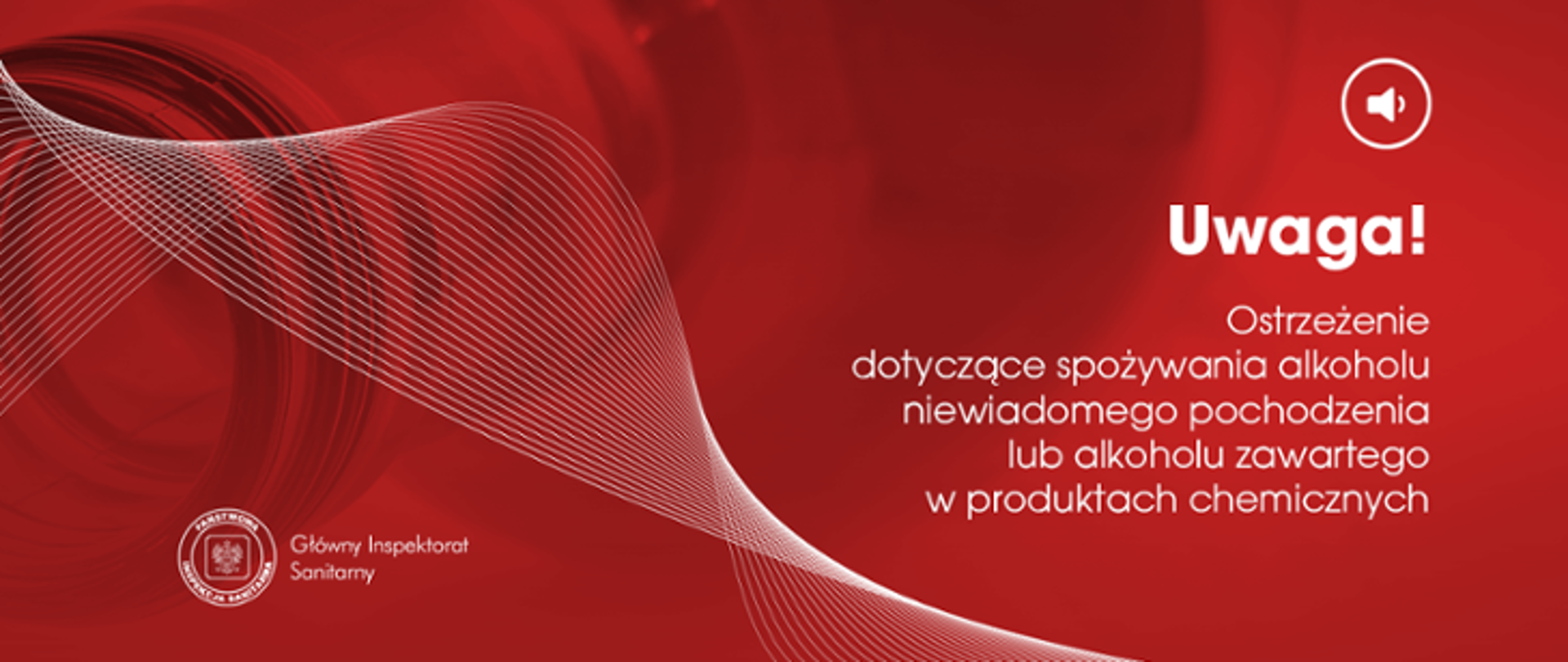 Ostrzeżenie dotyczące spożywania alkoholu nieprzeznaczonego do spożycia dla ludzi