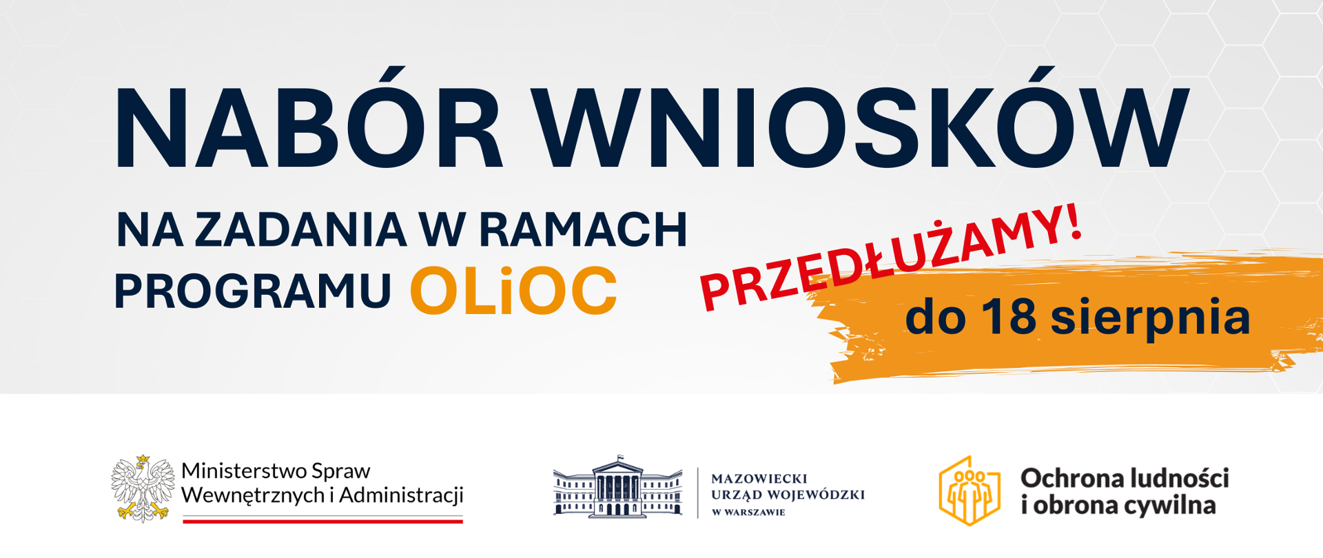 przedłużony nabór wniosków w ramach programu OLiOC