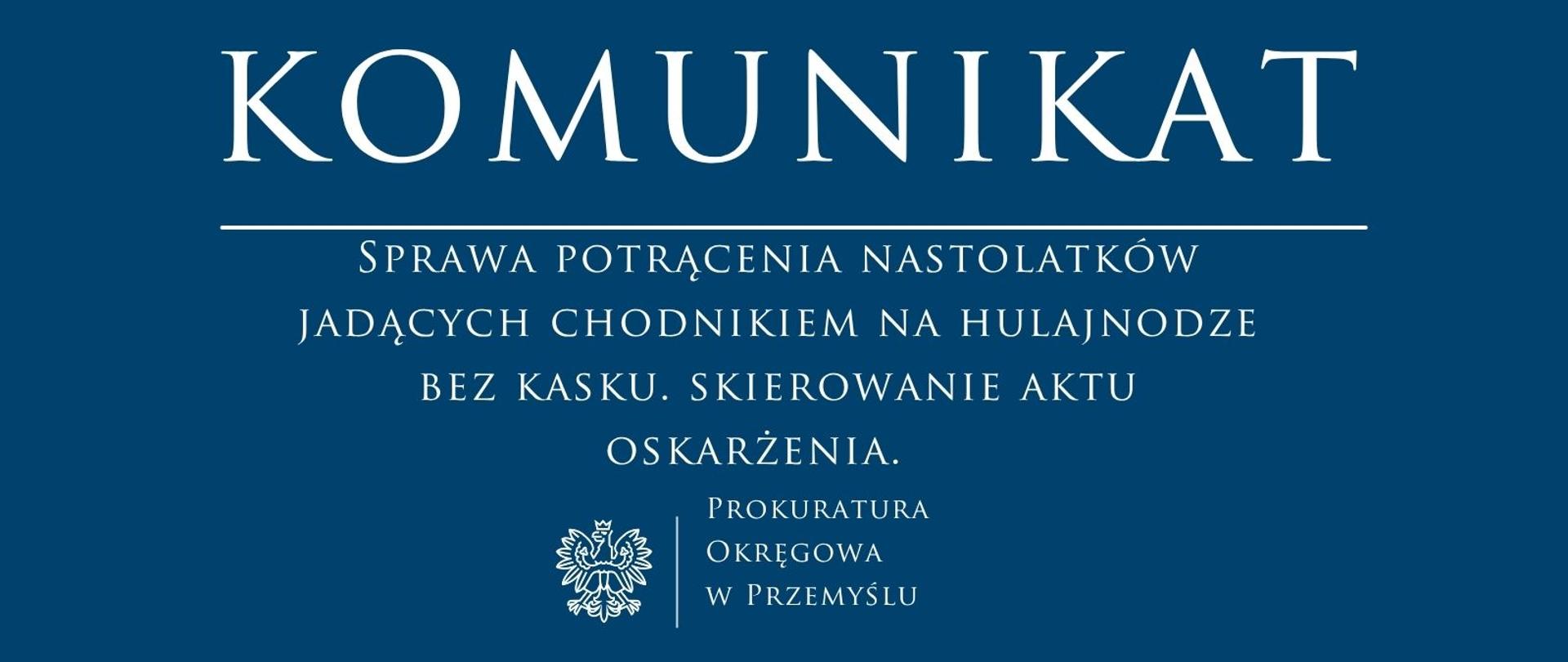 Sprawa potrącenia nastolatków jadących chodnikiem na hulajnodze