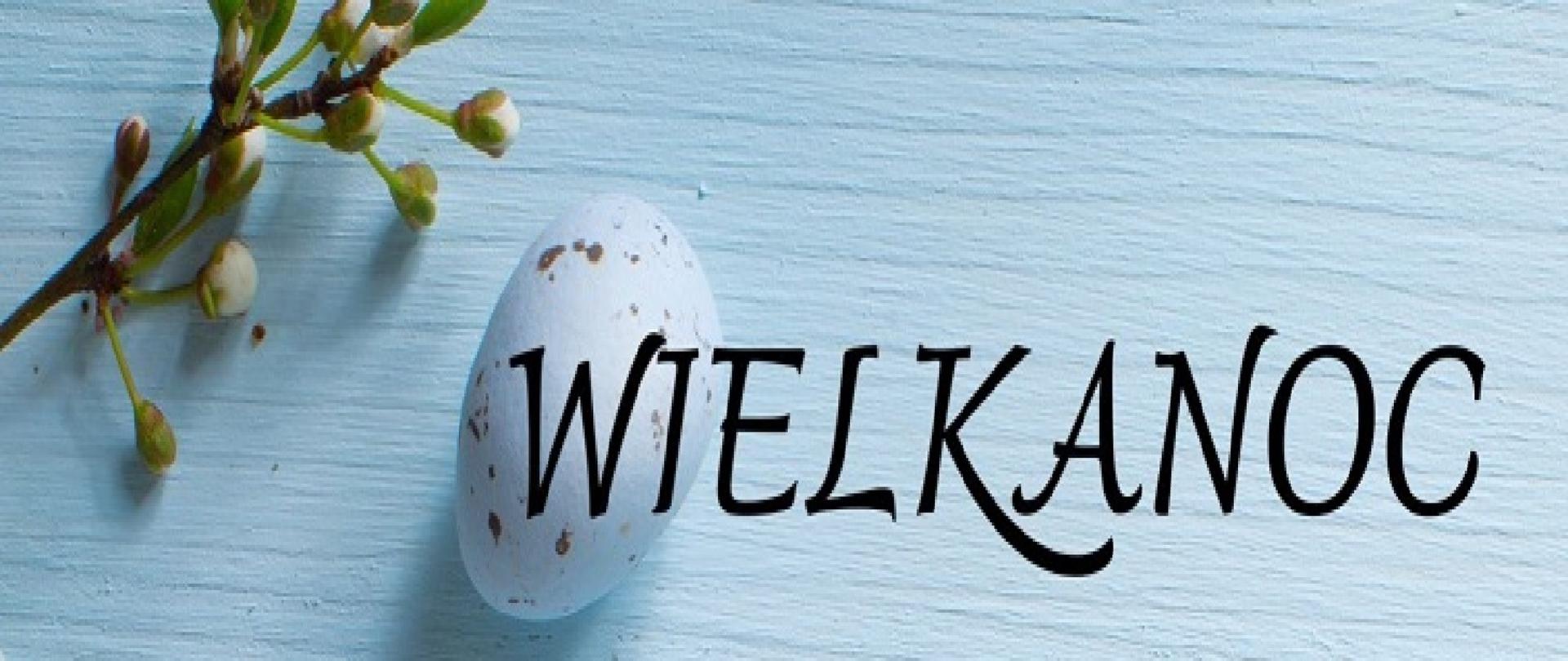 Kolorowy plakat zwierający: Wielkanocne Życzenia