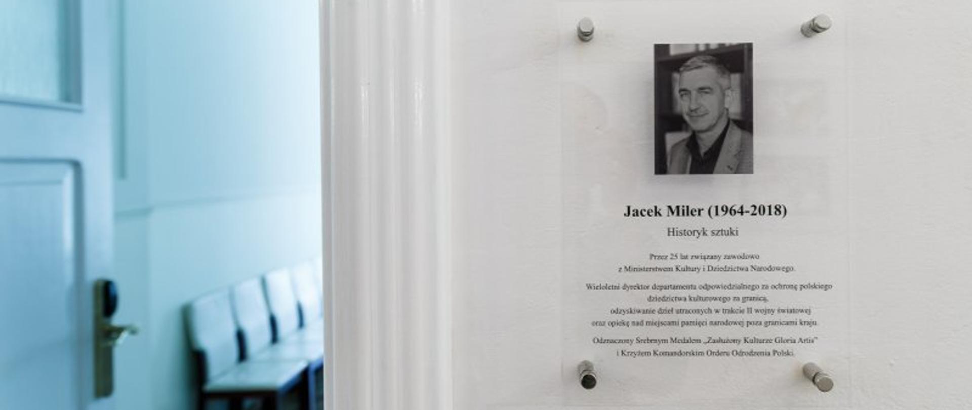 Upamiętnienie zasłużonego pracownika MKiDN śp. Jacka Milera