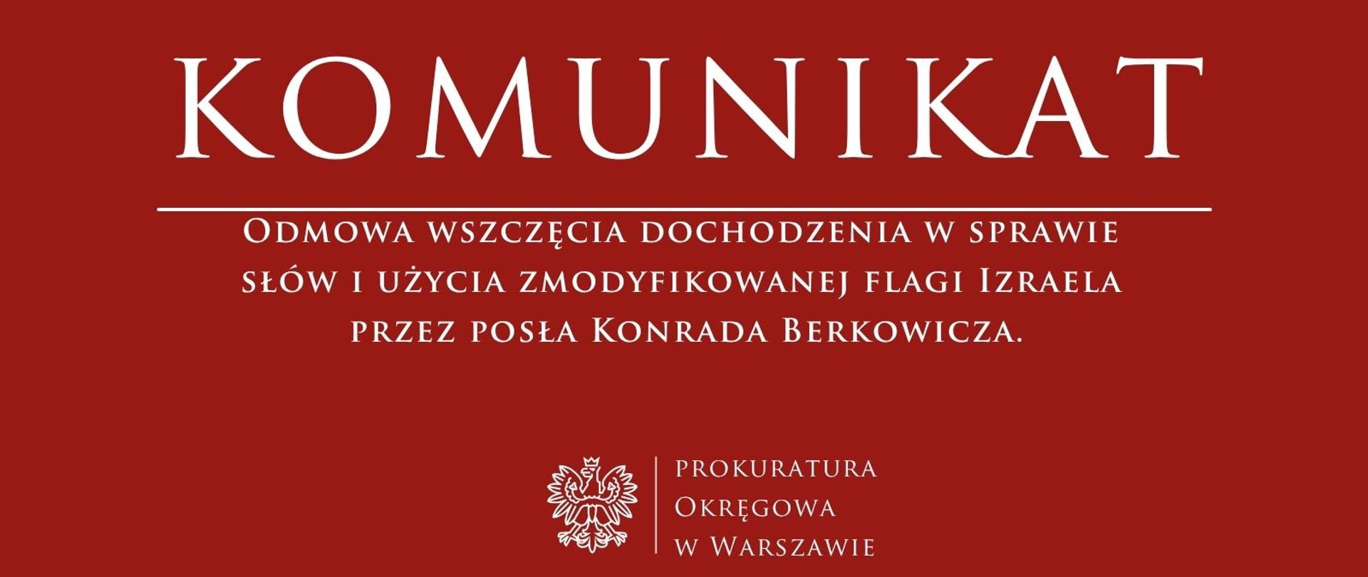 Komunikaty - Warszawa Okręg Berkowicz