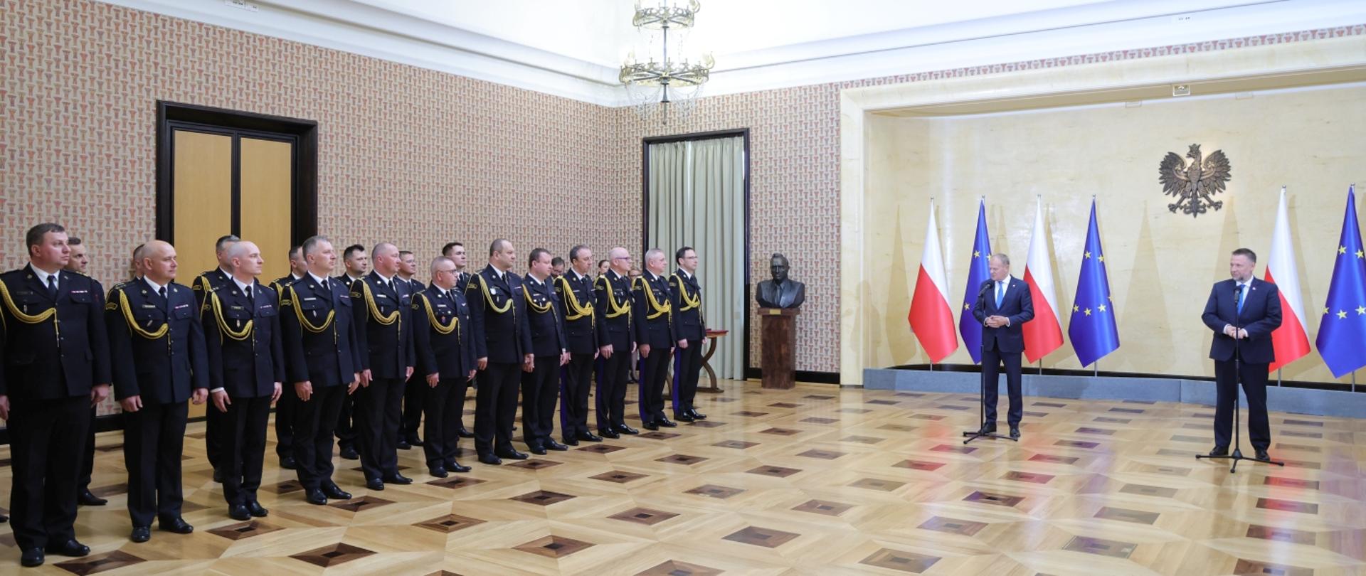Uroczyste spotkanie strażaków w KPRM