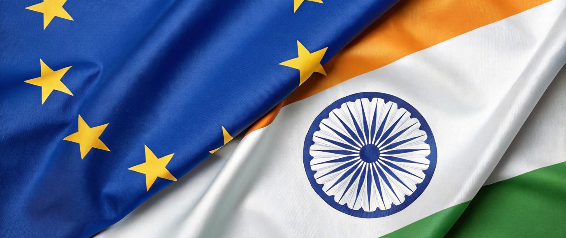 Flaga UE i Indii