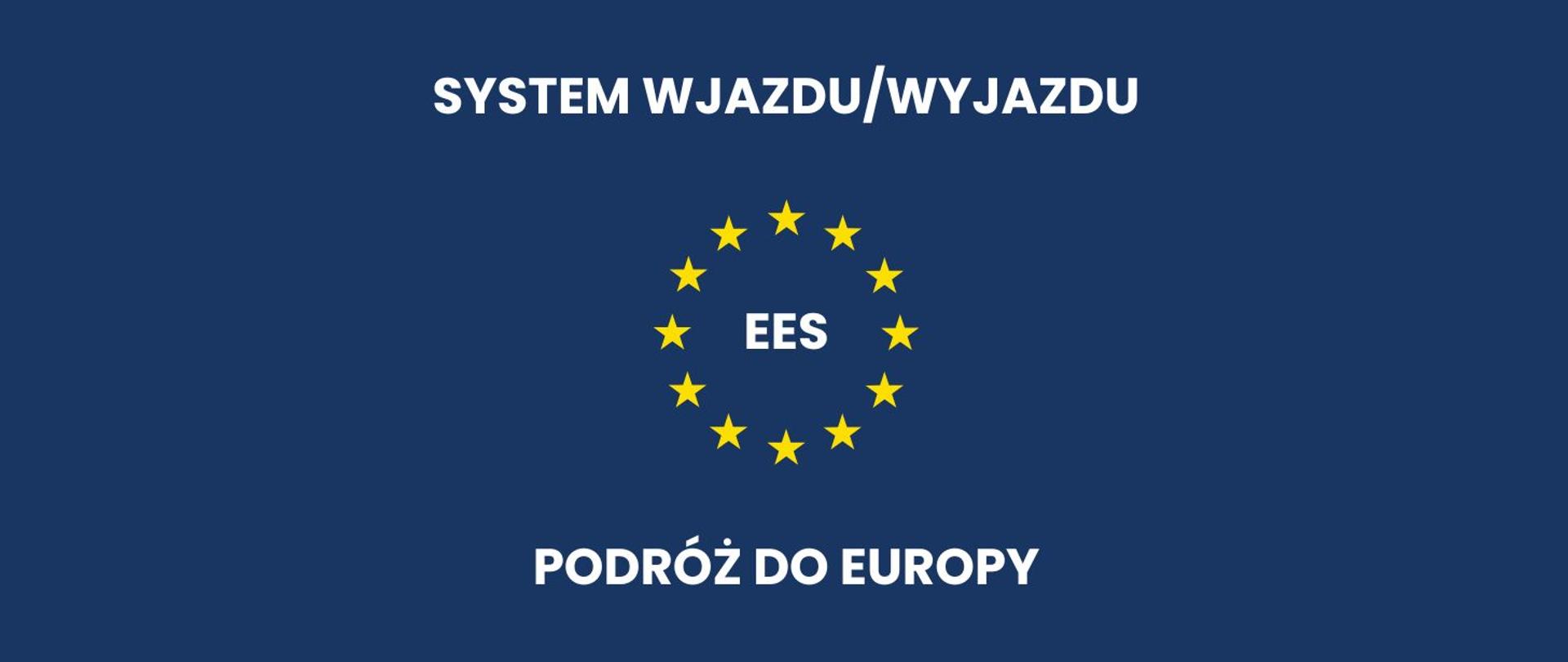 grafika z napisem system wjazdu/wyjazdu EES podróż do Europy