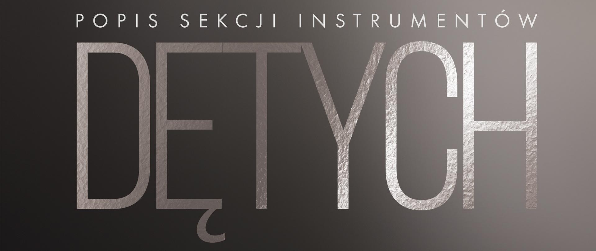 Popis sekcji instrumentów dętych - plakat
