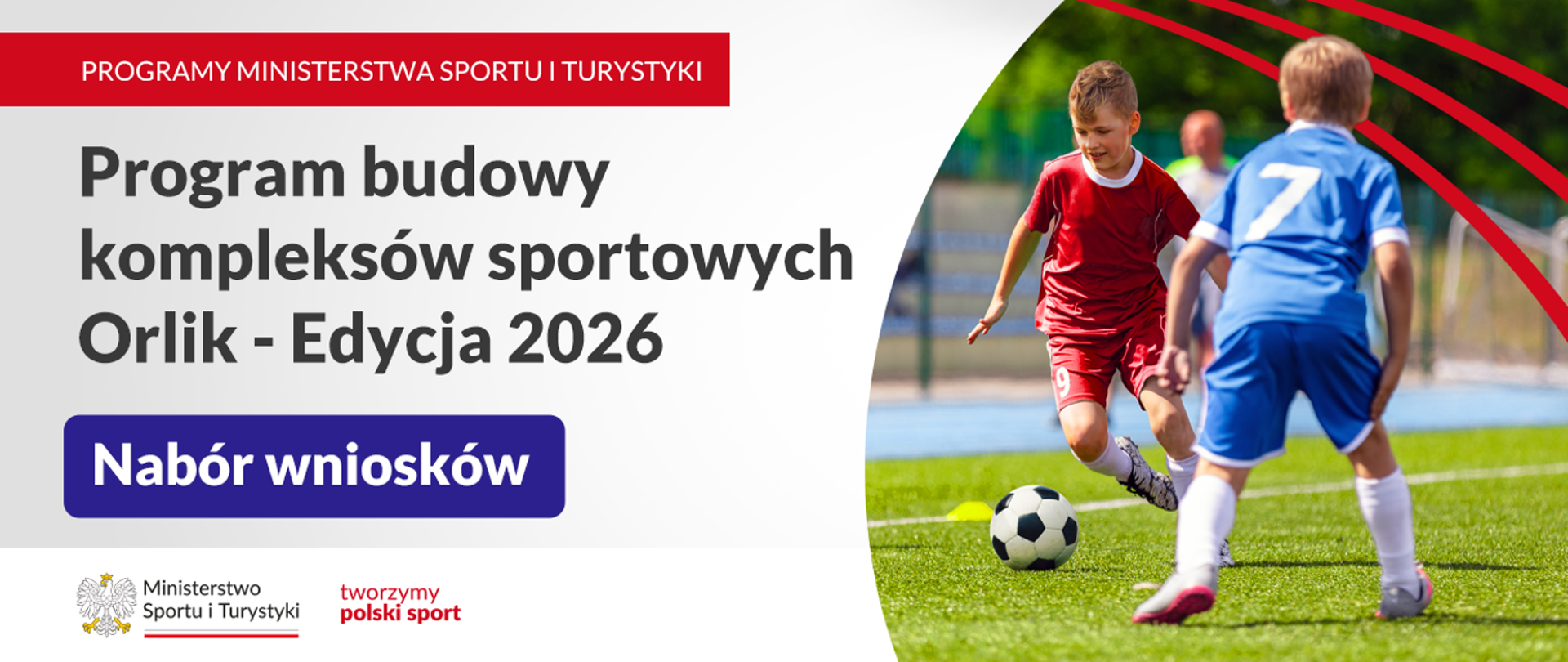 Baner promujący nabór orlików