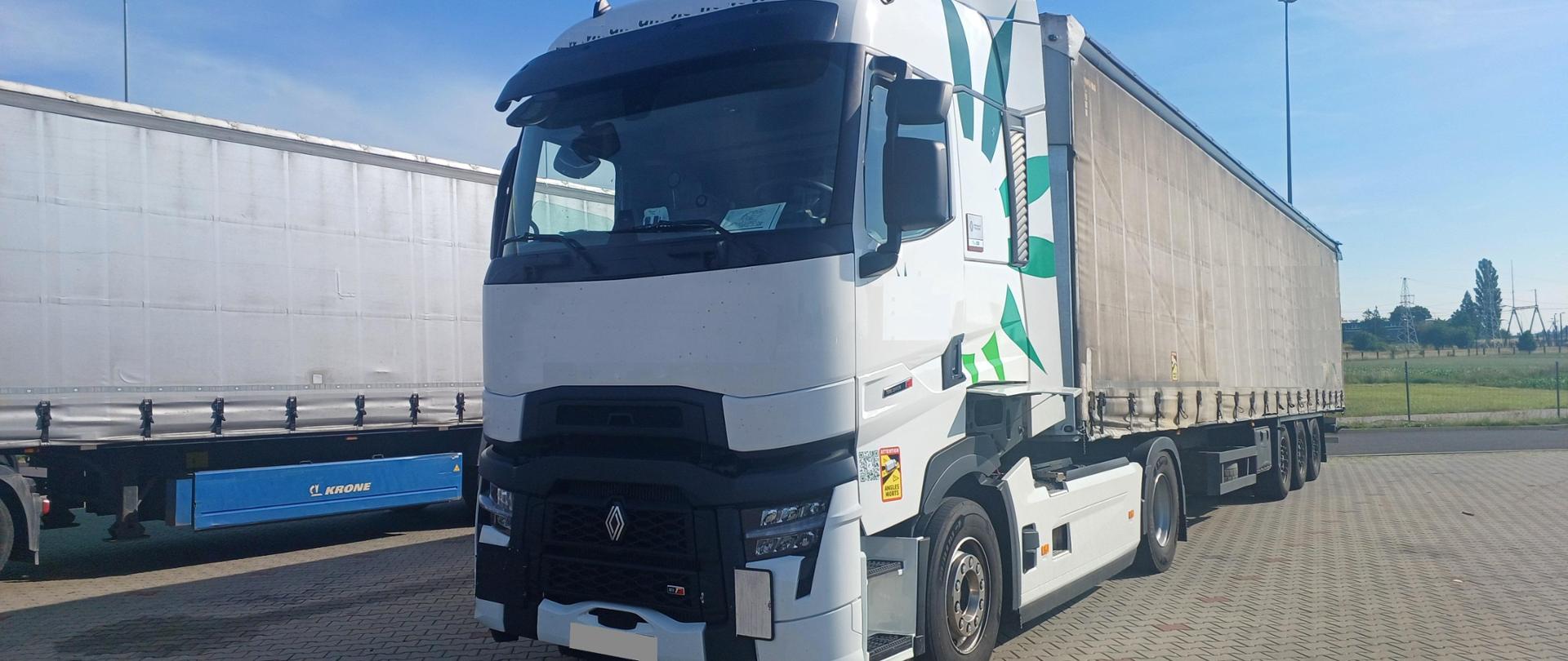 Samochód przewoźnika z Hiszpanii