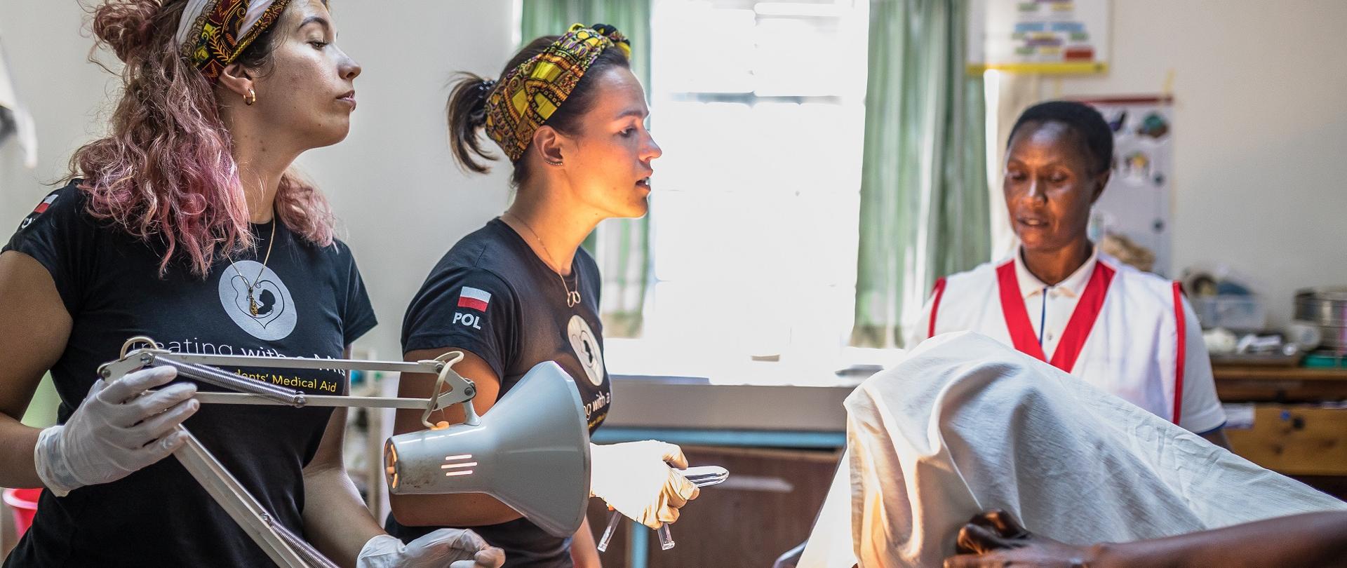 Doctors from Poland, Joana and Olga perform a cervical cancer screening at Kijauri subcounty Hospital in Nyamira County on August 8, 2019. Photo/Brian Otieno/Polish Aid.