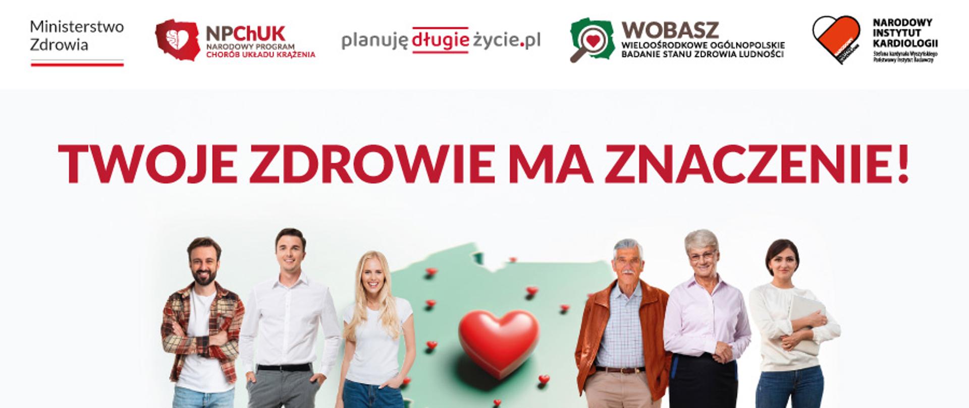 Grafika informująca o akcji - otrzymałeś zaproszenie do udziału w bezpłatnym badaniu WOBASZ dot. chorób układu krążenia? Koniecznie z niego skorzystaj! Udział w WOBASZ wpłynie na Twoje zdrowie i zdrowie przyszłych pokoleń. Ponad 20 tysięcy Polaków wzięło udział w poprzednich edycjach badania, którego celem jest opracowanie lepszych metod zapobiegania chorobom serca. Jeśli zostałeś wylosowany do udziału w badaniu, otrzymasz zaproszenie drogą pocztową, a następnie skontaktuje się z Tobą przeszkolony ankieter. Dlaczego warto skorzystać z zaproszenia? Oprócz korzyści dla Twojego zdrowia, udział w badaniu pozwoli opracować krajowe programy profilaktyki - anonimowo pomożesz całemu społeczeństwu. Możesz uratować komuś życie - także w Twojej rodzinie! Więcej informacji znajdziesz na stronie wobasz.gov.pl 
