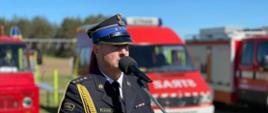 Głos zabrał p.o. Komendant Powiatowy PSP w Złotowie st. kpt. Krzysztof Olczak 