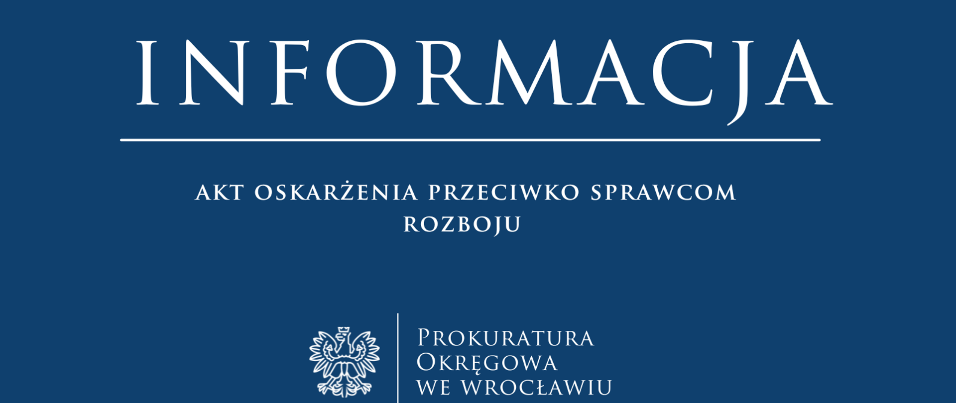 Akt oskarżenia przeciwko sprawcom rozboju w Trzebnicy 