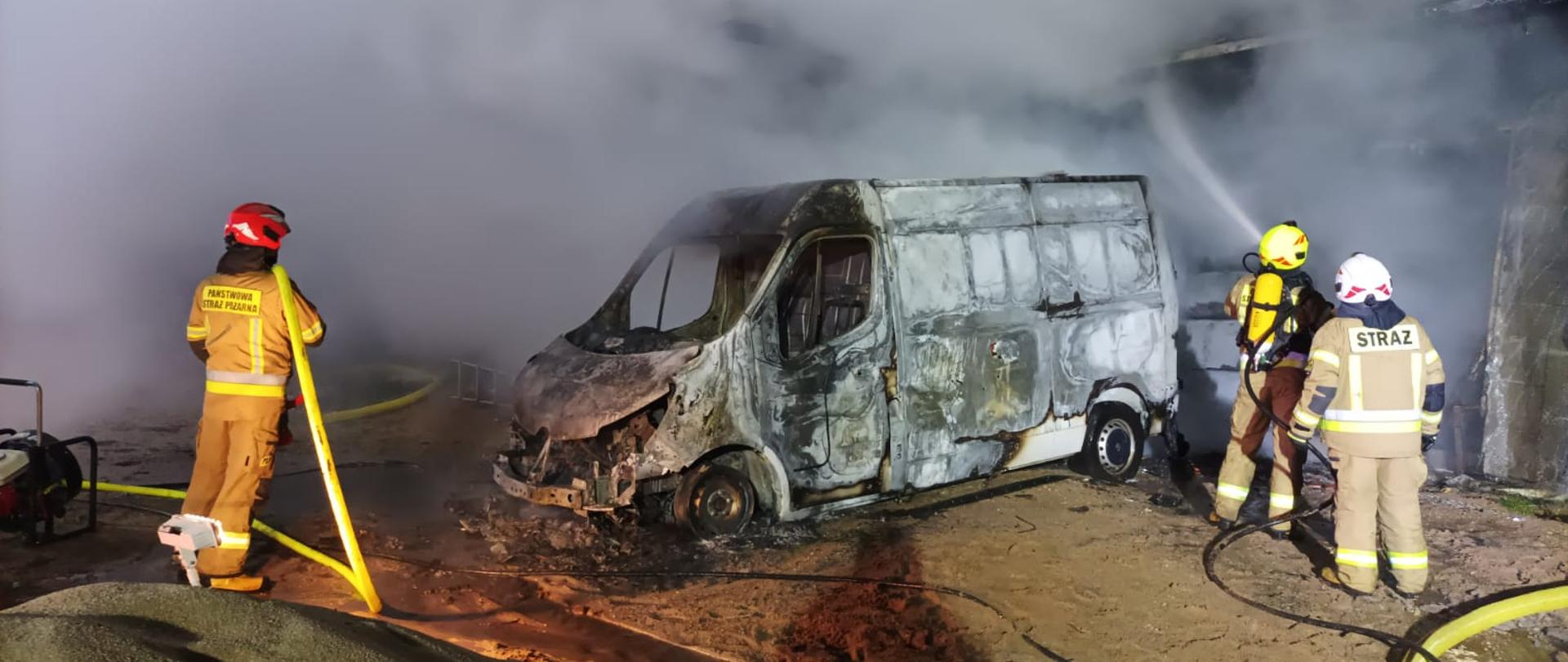 Pożar domu jednorodzinnego 