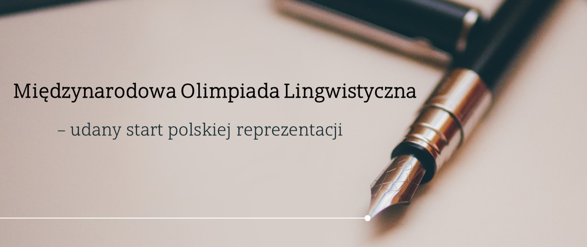 Międzynarodowa Olimpiada Lingwistyczna – udany start polskiej reprezentacji - grafika, napis na środku Międzynarodowa Olimpiada Lingwistyczna – udany start polskiej reprezentacji.