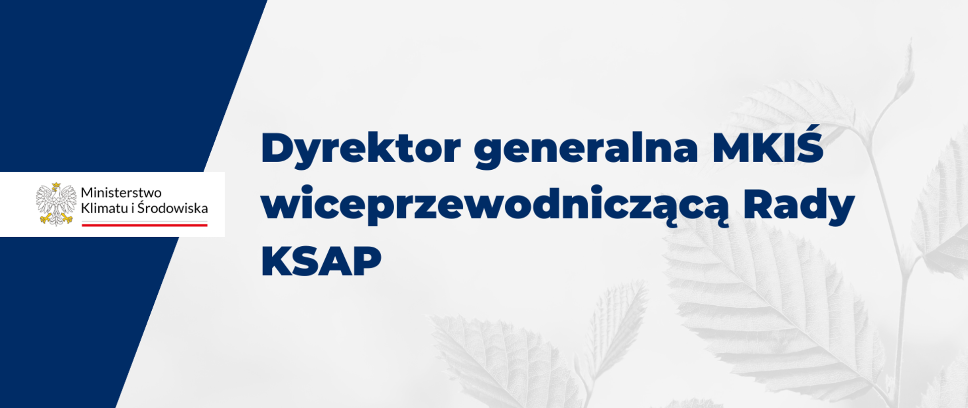 Dyrektor generalna MKiŚ wiceprzewodniczącą Rady KSAP