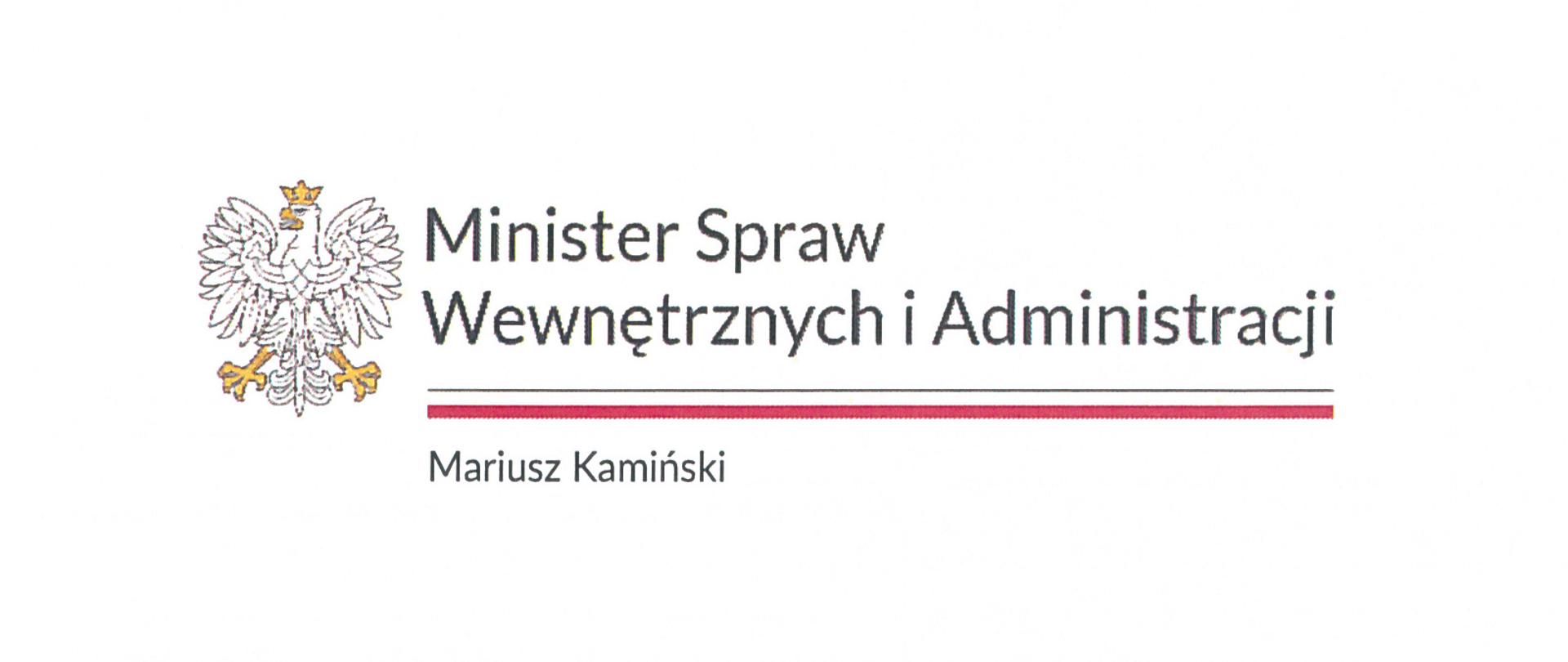 Zdjęcie przedstawia życzenia Pana Mariusza Kamińskiego Ministra Spraw Wewnętrznych i Administracji z okazji Dnia Strażaka, skierowane do funkcjonariuszy i pracowników cywilnych Państwowej Straży Pożarnej oraz druhów Ochotniczych Straży Pożarnych