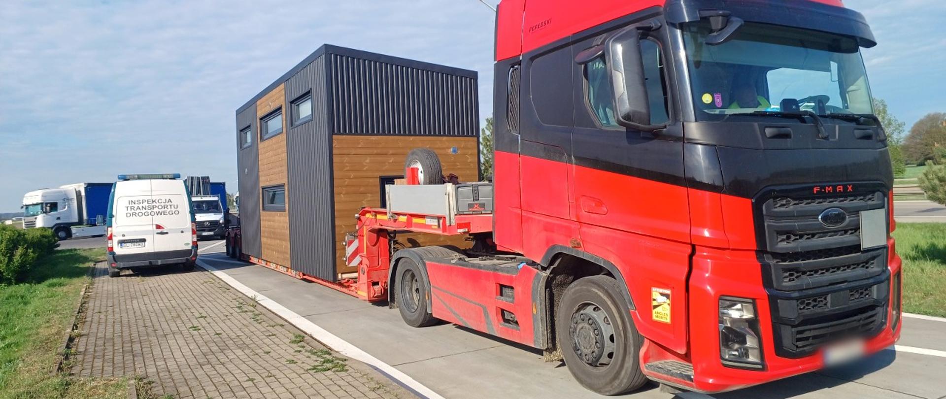 Kontrola normatywności zespołu pojazdów - przewóz domu modułowego