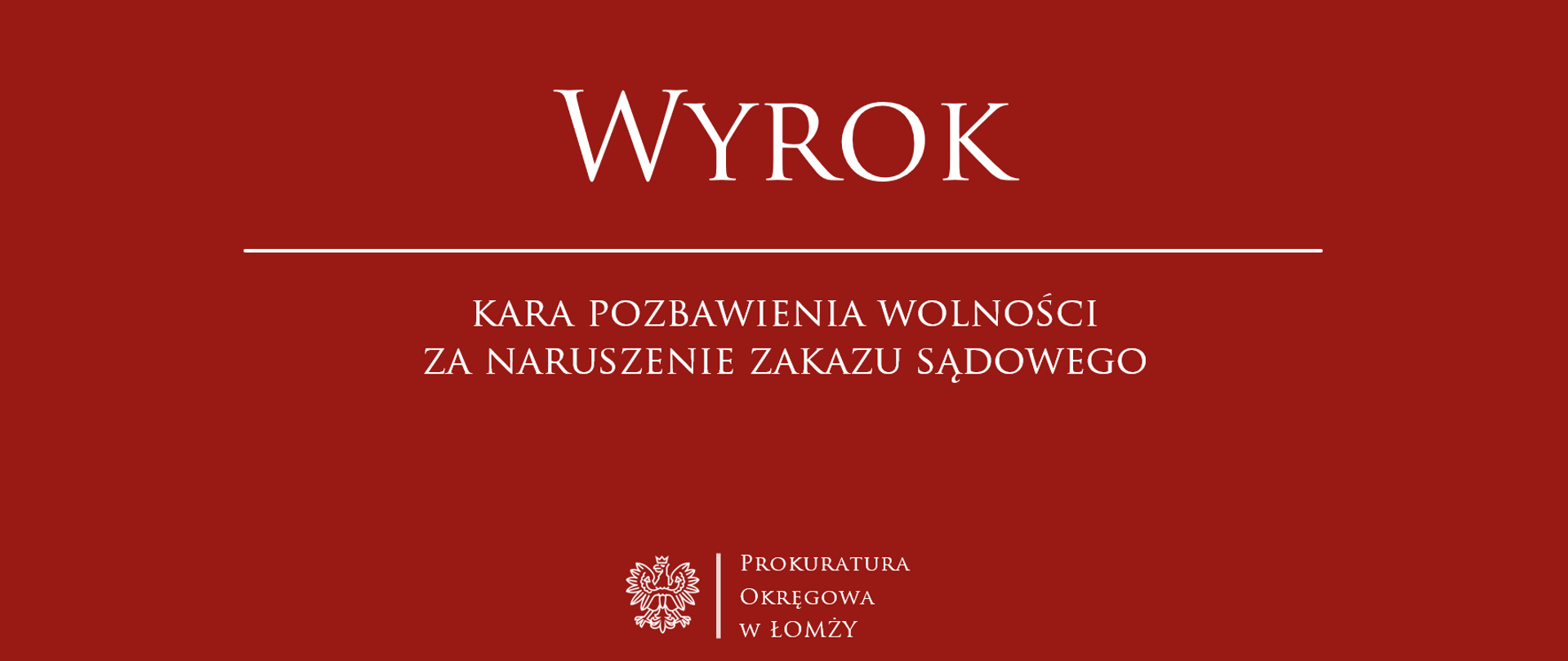 kara pozbawienia wolności za naruszenie zakazu sądowego