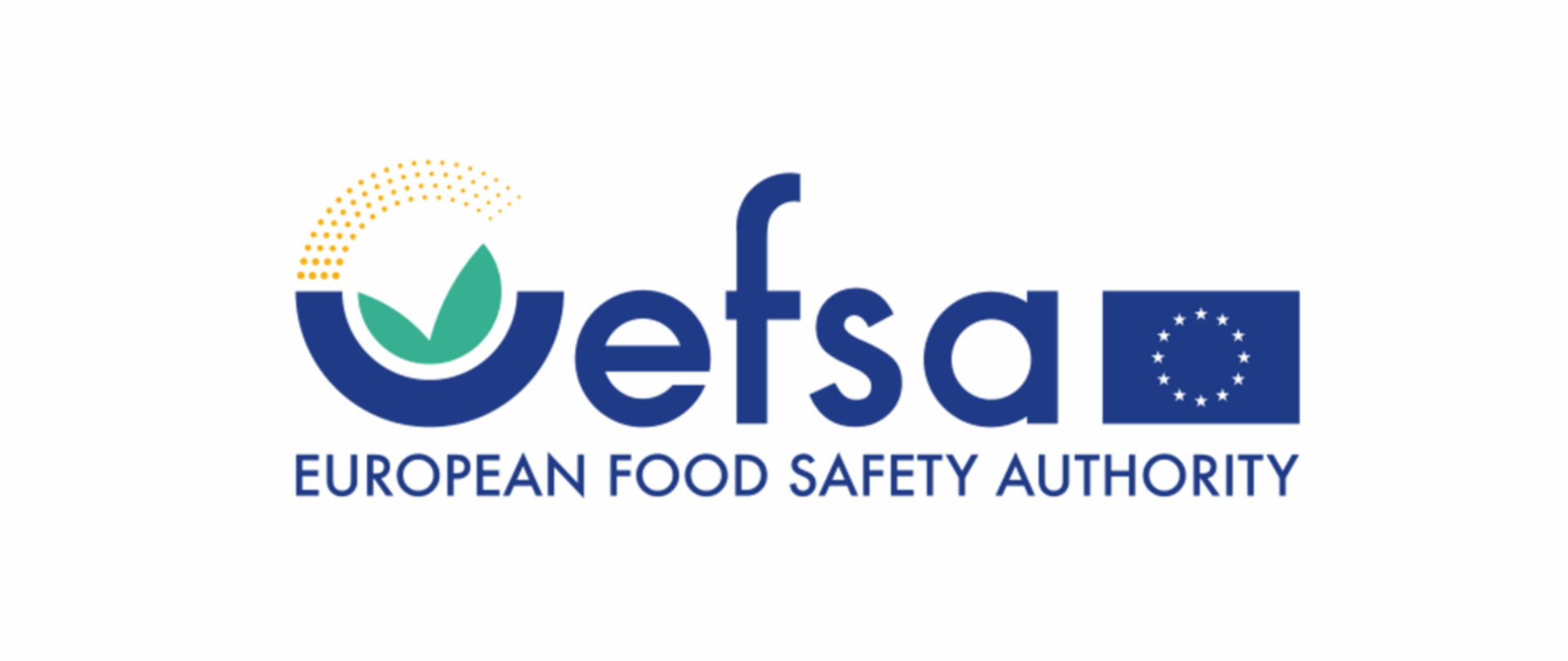 Na białym tle granatowy napis efsa EUROPEAN FOOD SAFETY AUTHORITY