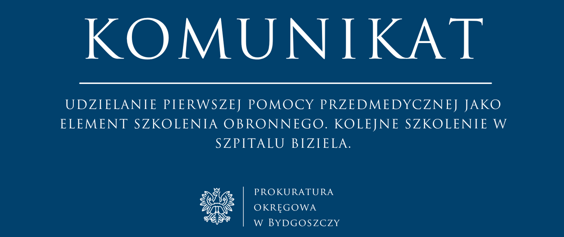 Udzielanie pierwszej pomocy przedmedycznej jako element szkolenia obronnego. Kolejne szkolenie w szpitalu J. Biziela.