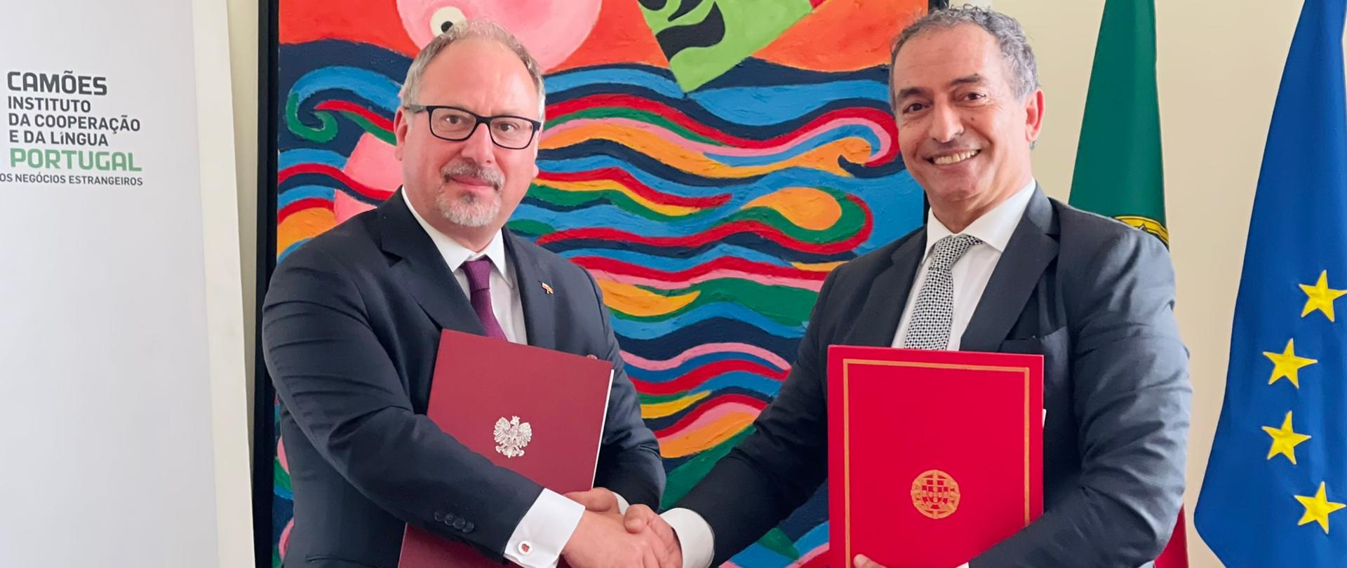 Szef służby zagranicznej Arkady Rzegocki podczas wizyty w Lizbonie