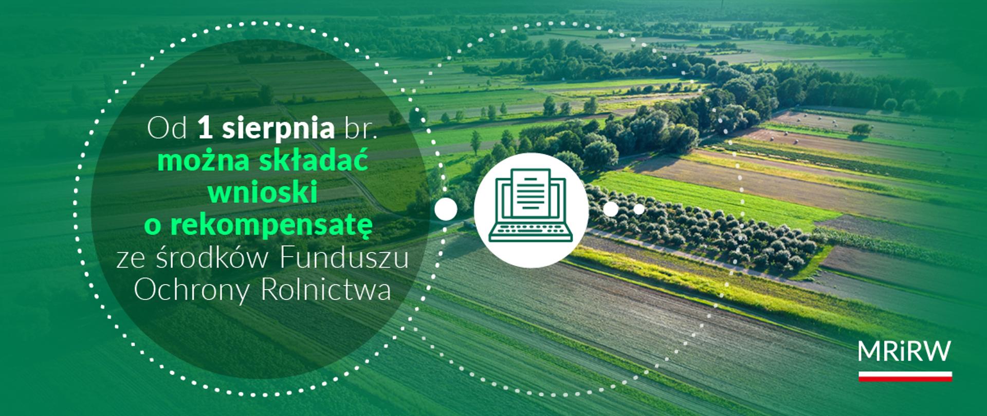 pola uprawne widziane z lotu ptaka