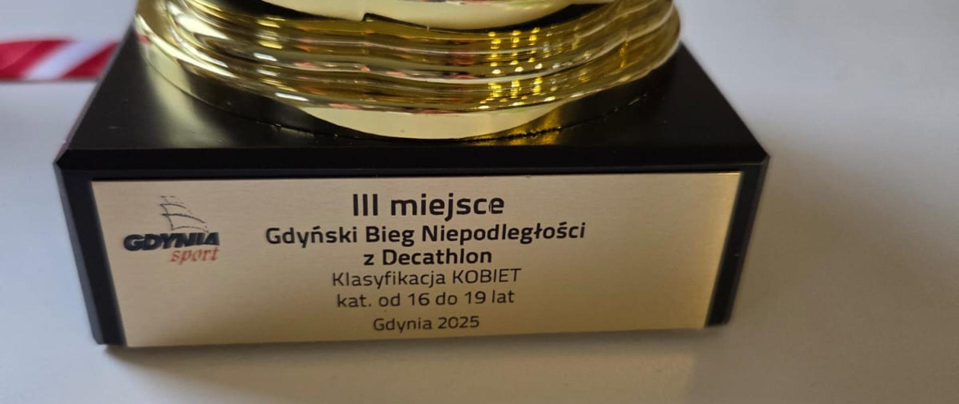 3. Miejsce Natalii Kielińskiej w Gdyńskim Biegu Niepodległości