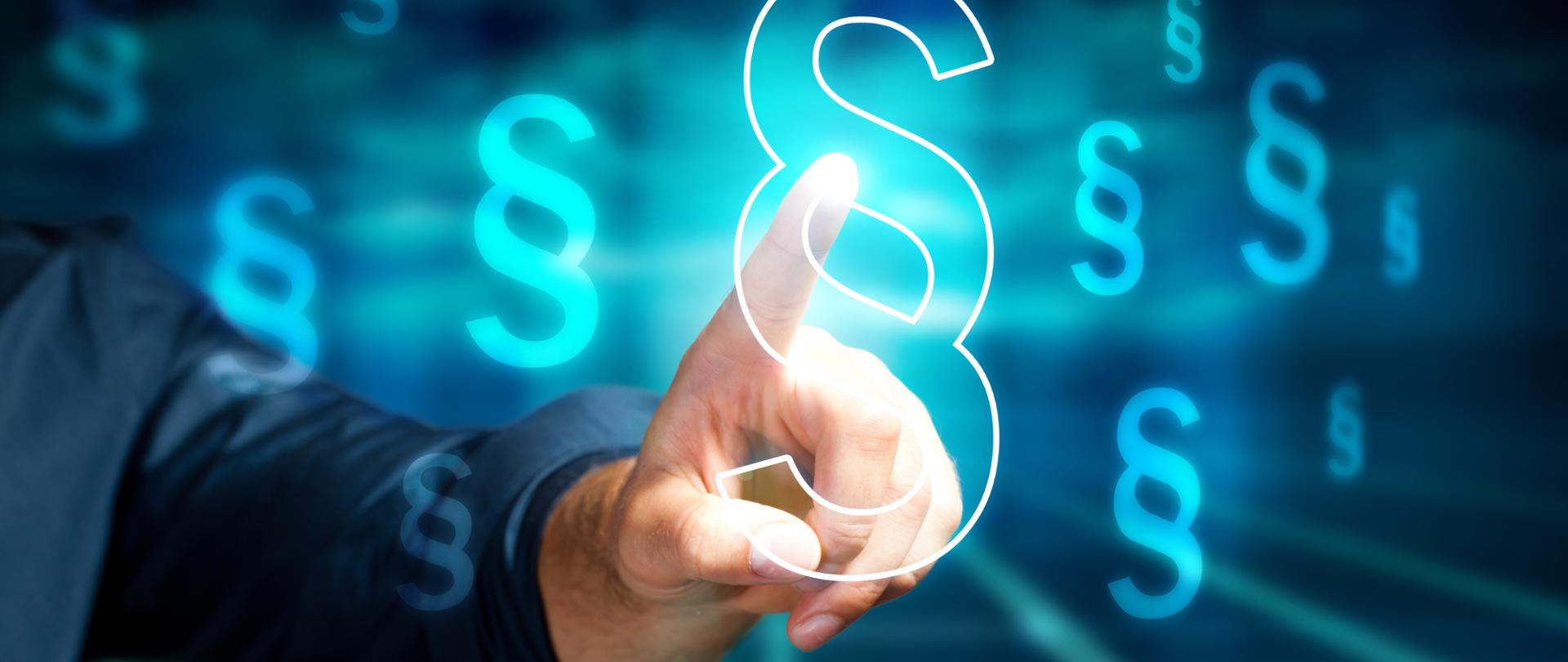 Palec wskazujący znak paragrafu